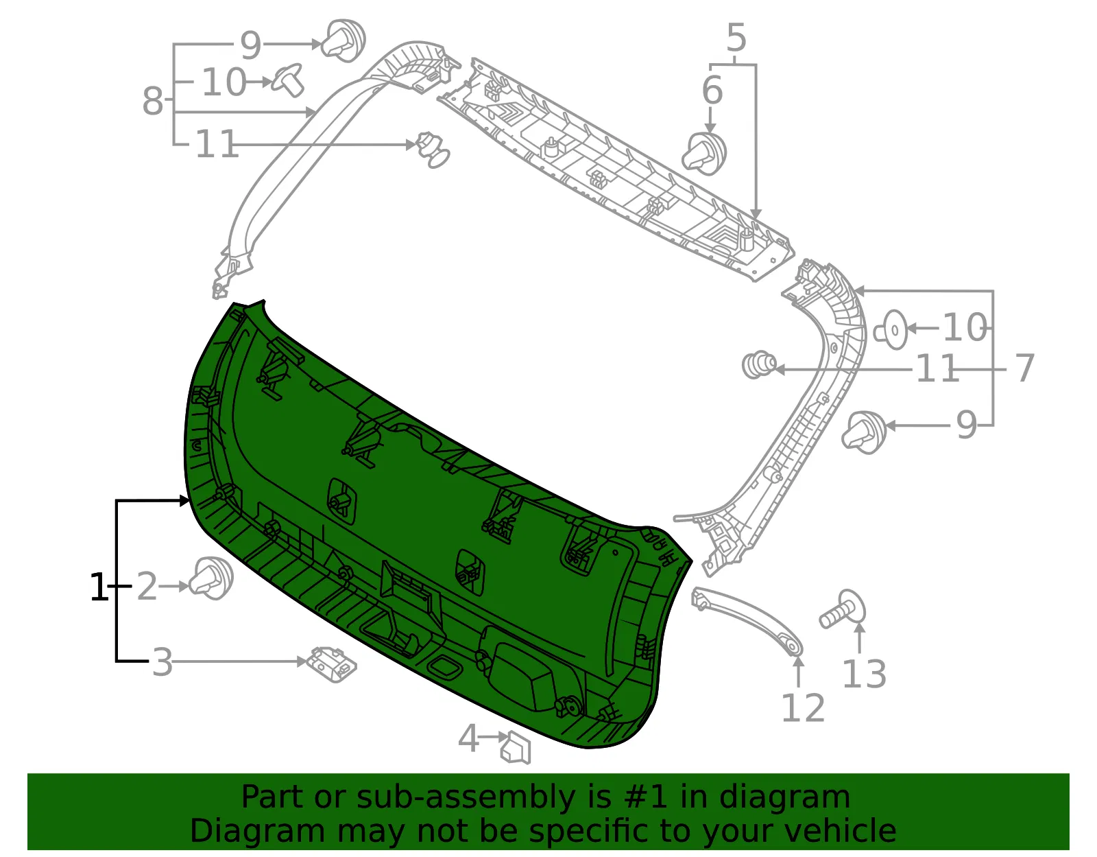 Trim Panel - Kia (81710-AT010WK) - view 2