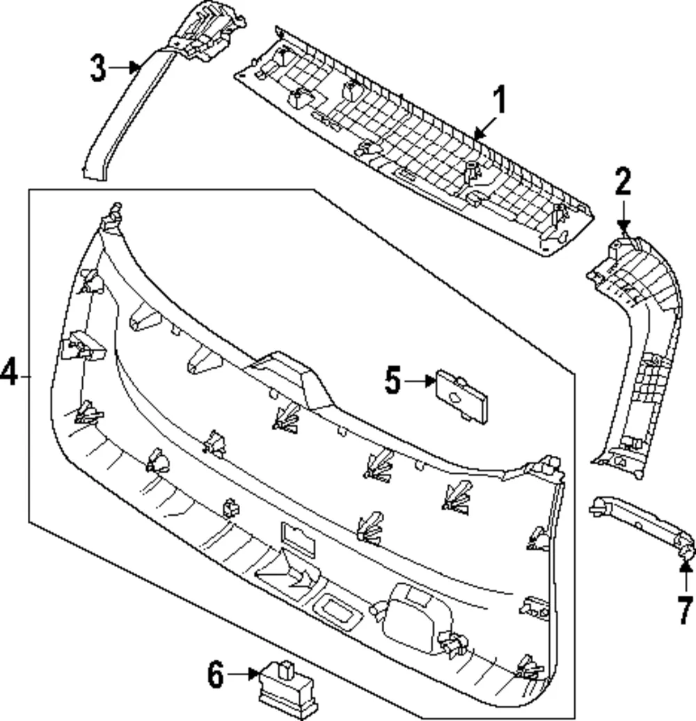 Lower Gate Trim - Kia (81710-DO100DFS)