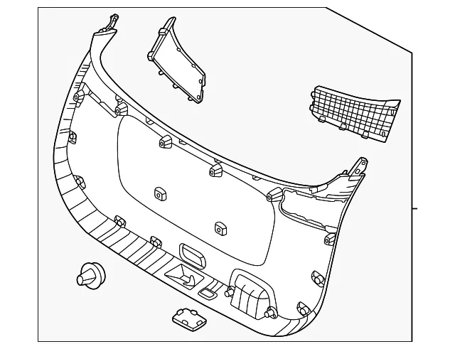 Lower Gate Trim - Kia (81710-P1210WK)