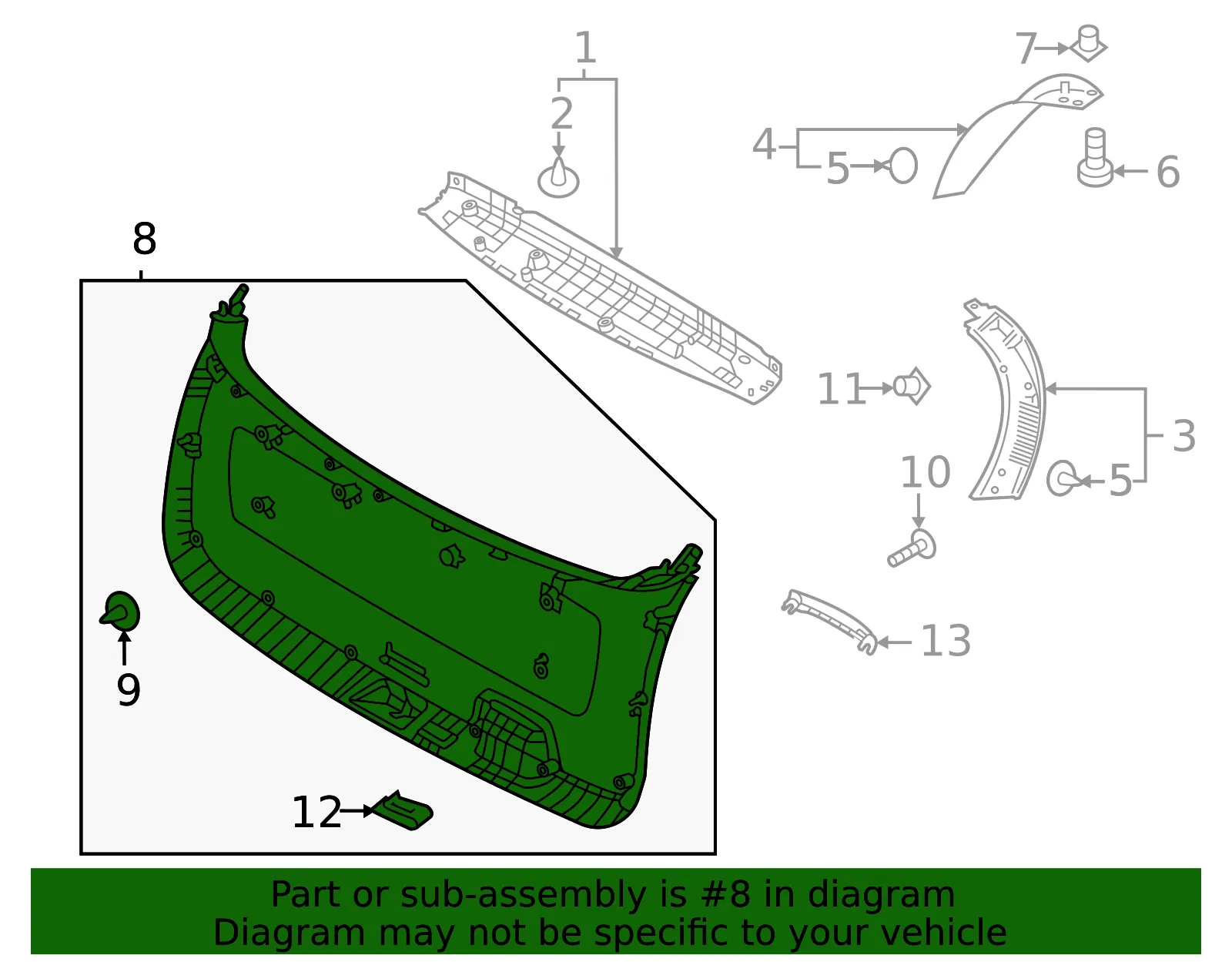 Lower Trim Panel - Kia (81710-P2000) - view 2