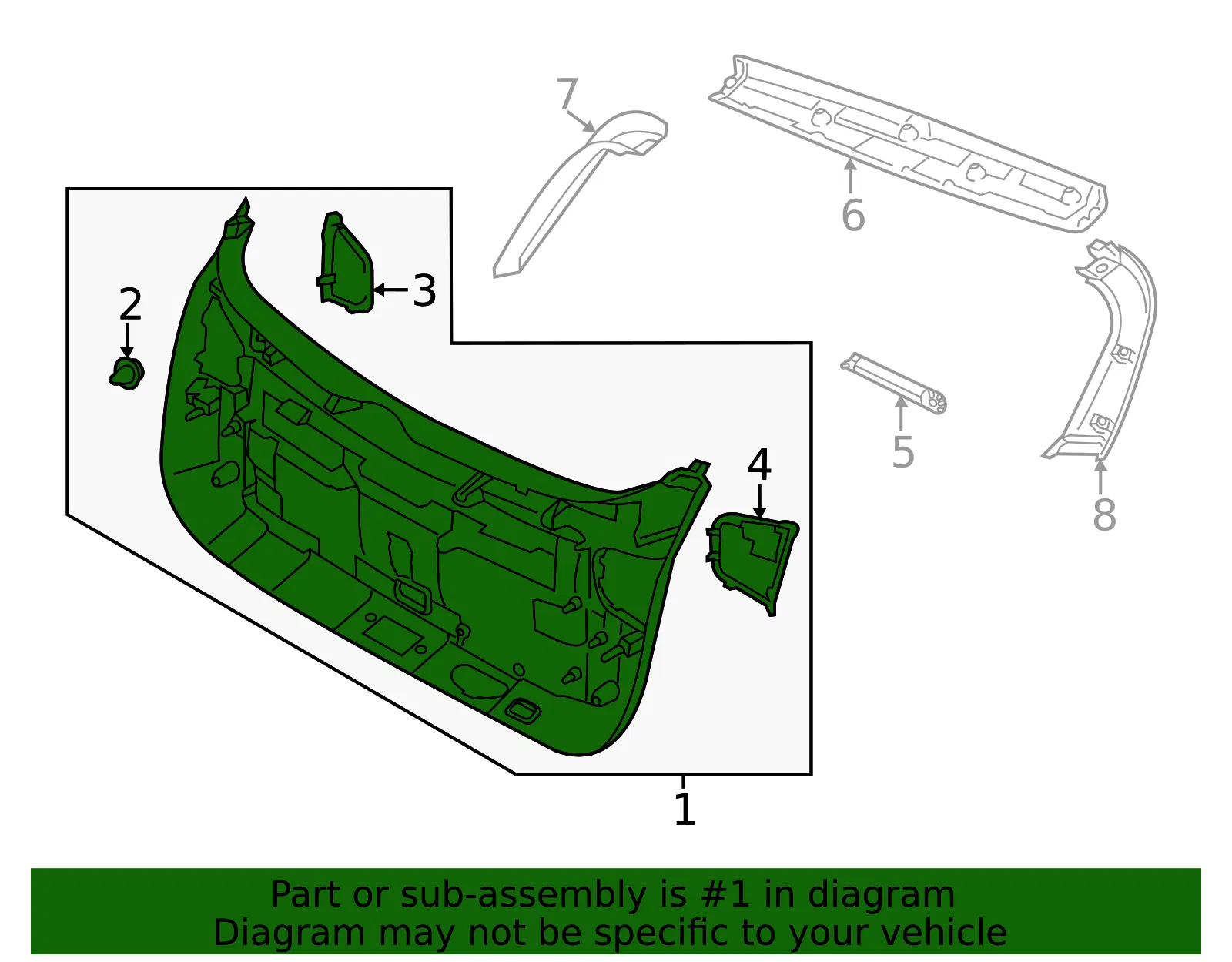 Lower Trim Panel - Kia (81710-Q5500WK) - view 2