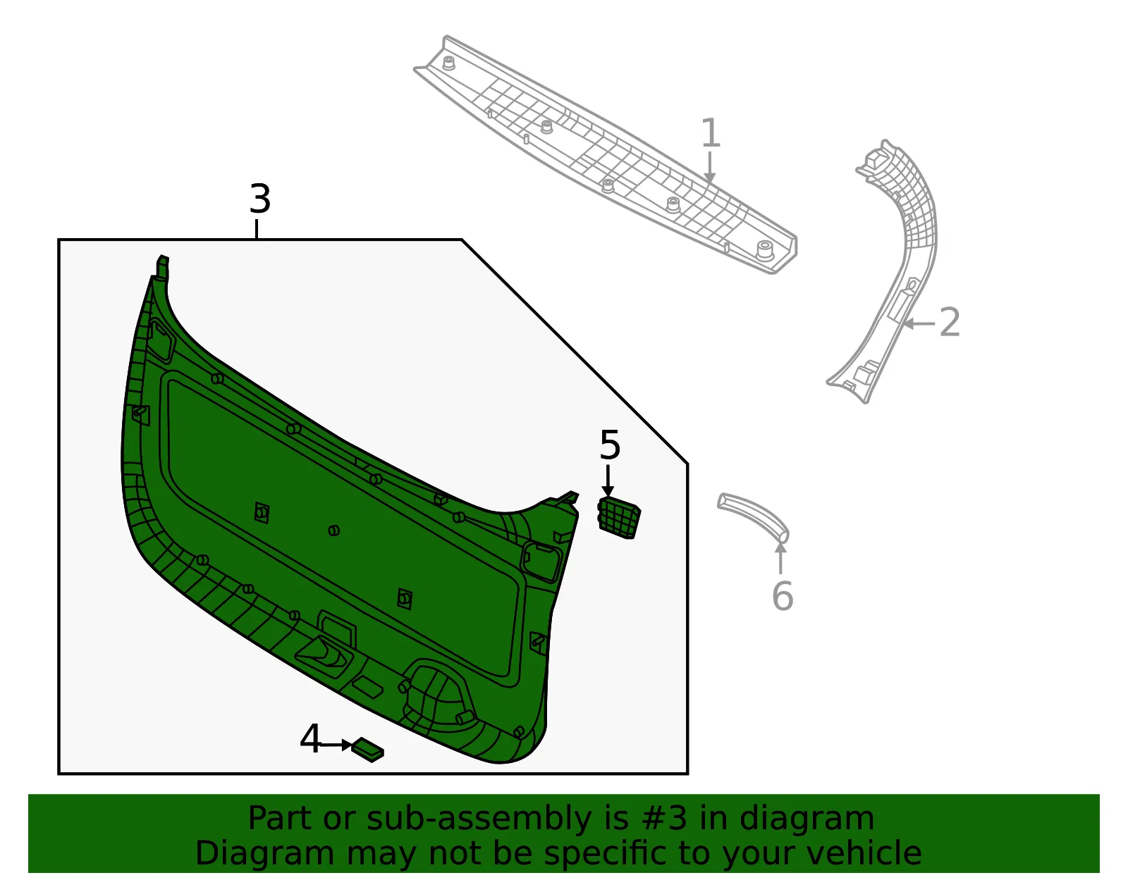 Lower Trim Panel - Kia (81710-R0100OFB) - view 2