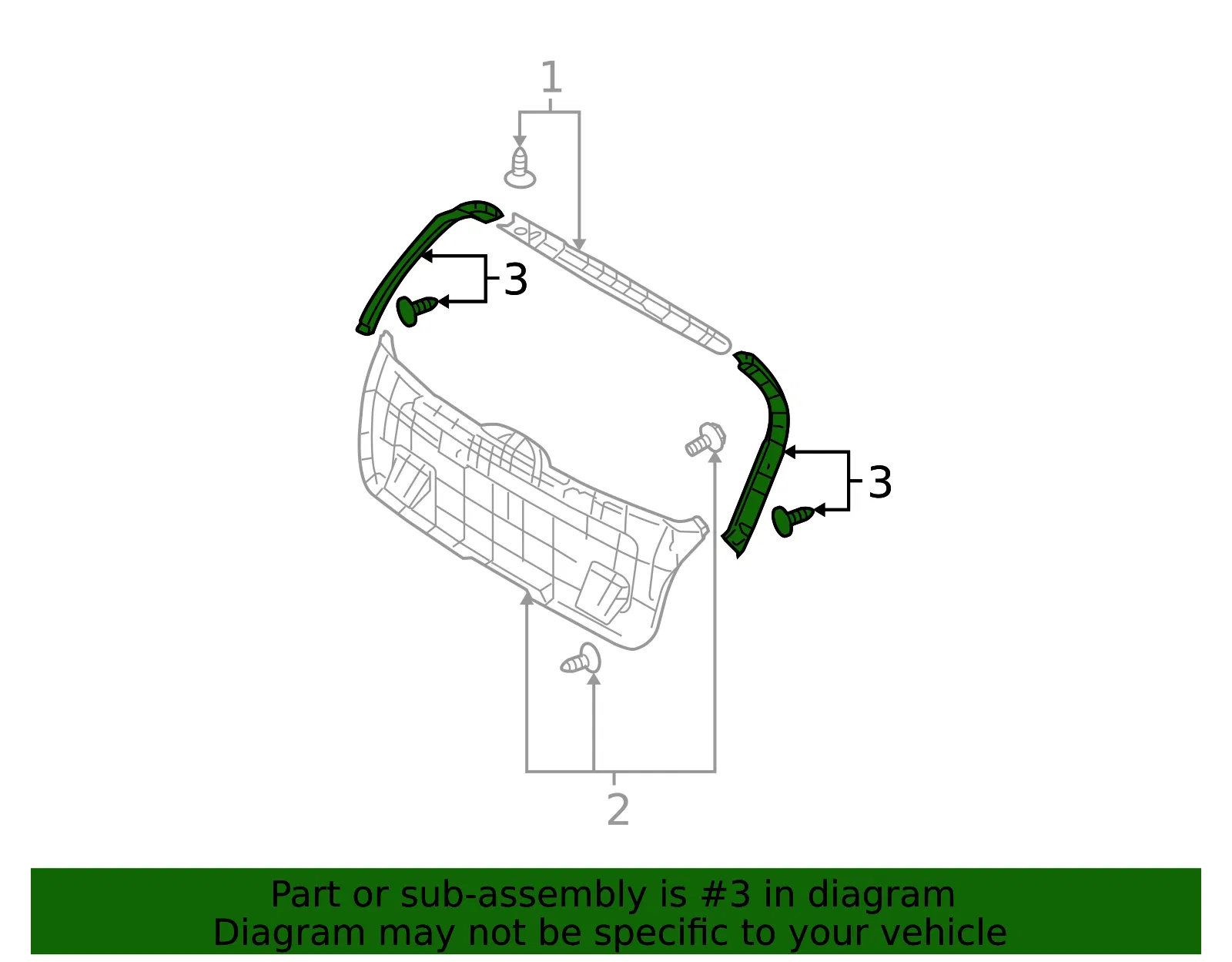 Side Trim Panel - Driver's Side (LH) - Kia (81730-2F200) - view 2