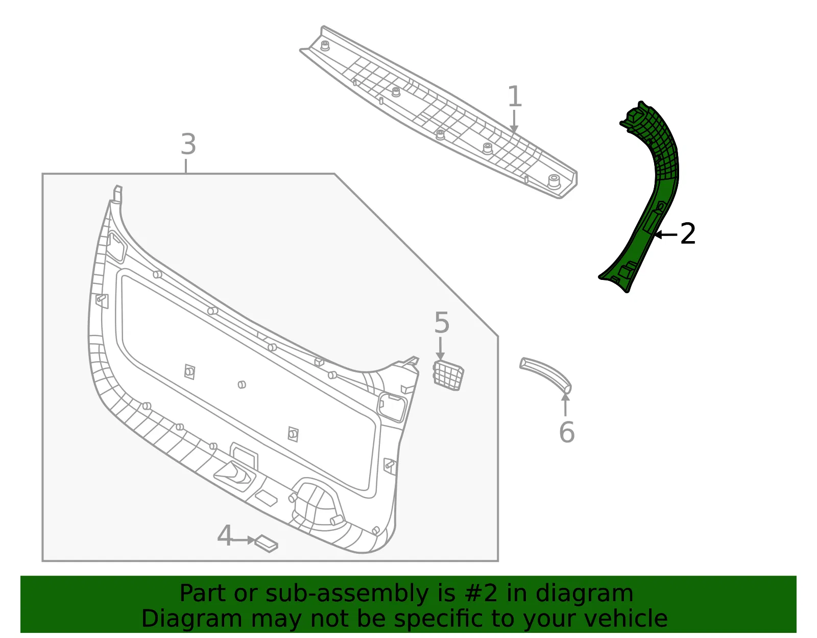 Side Trim - Kia (81730-R0000OFB) - view 2