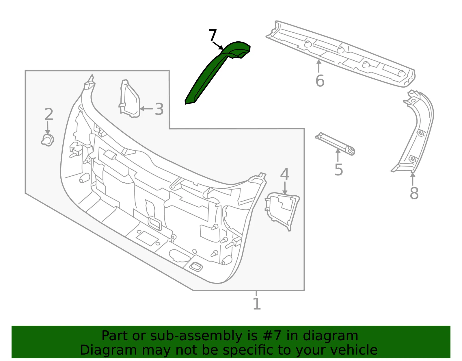 Side Trim Panel - Kia (81740-Q5500WK) - view 2