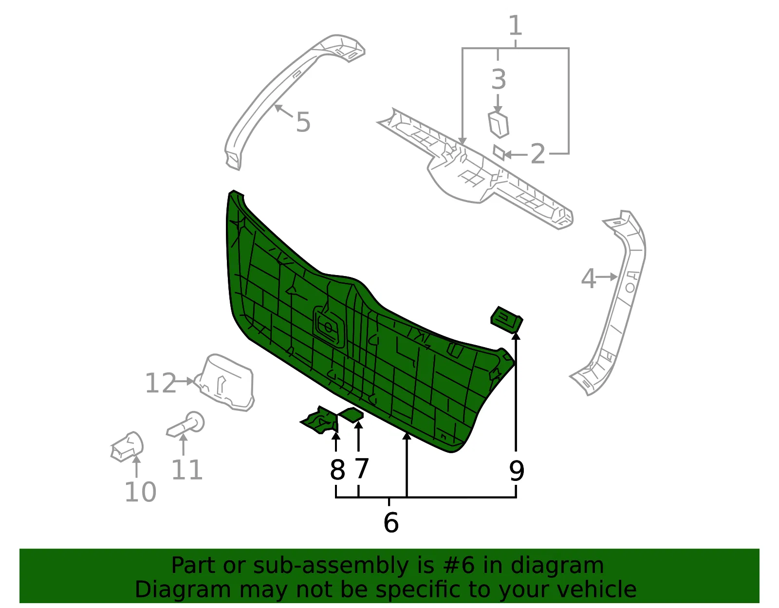 Lower Trim Panel - Kia (81750-1G210XI) - view 2
