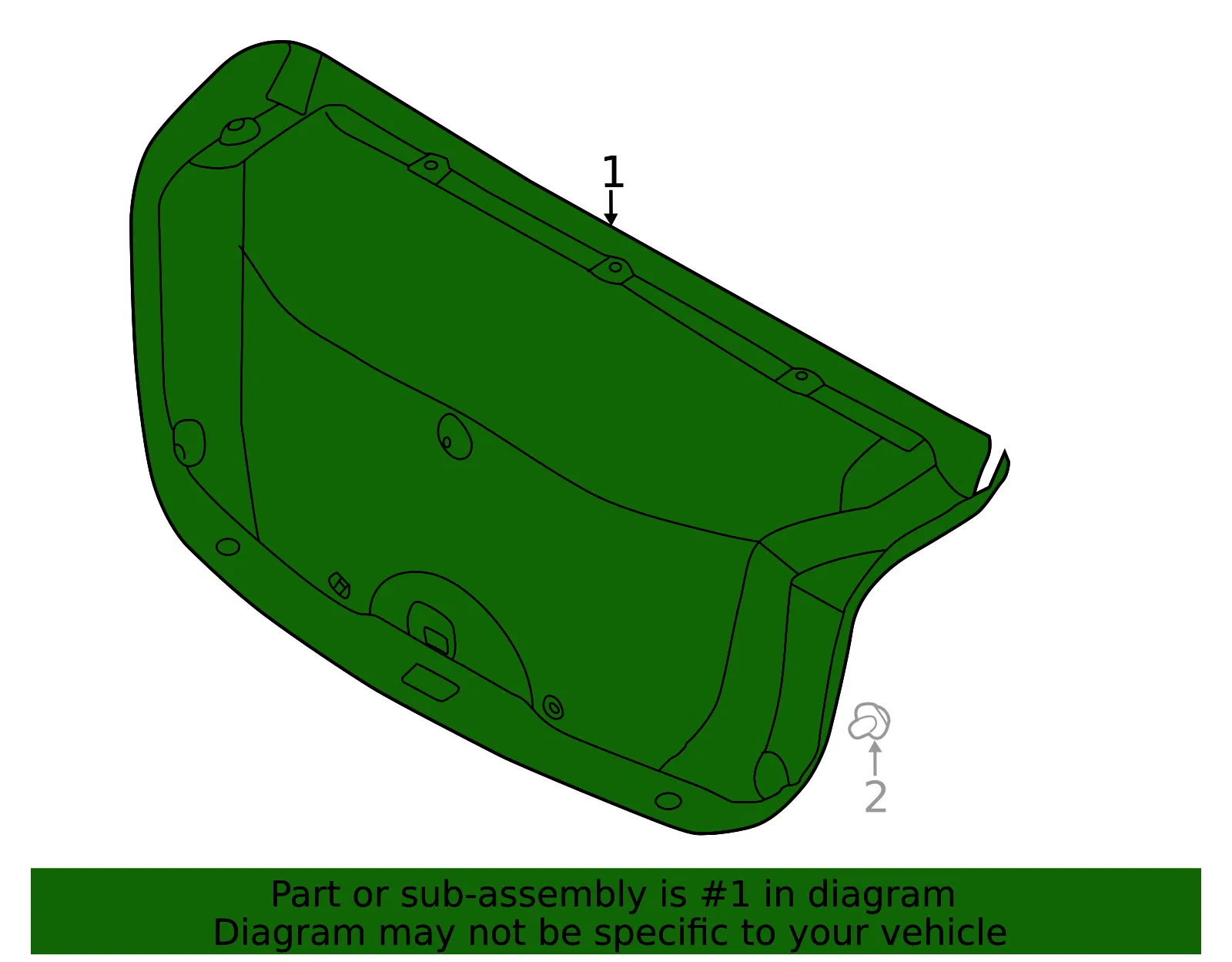 Trunk Lid Trim - Kia (81750-1M010VA) - view 3