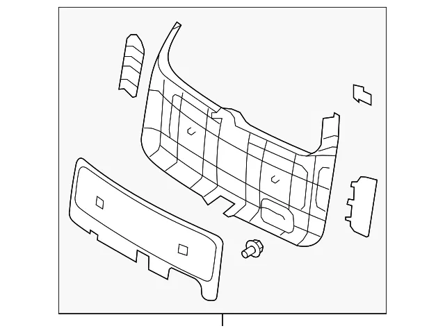 Lower Gate Trim - Kia (81750-2J000WK)