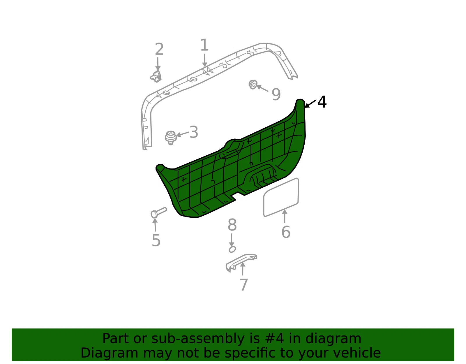 Lower Trim Panel - Kia (81750-3E001GW) - view 2