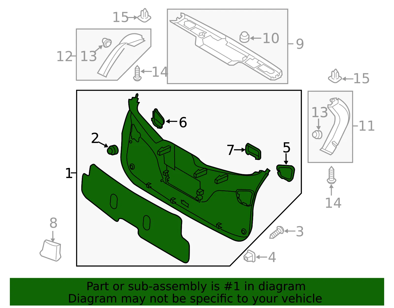 Lower Trim Panel - Kia (81750-3W000WK) - view 2