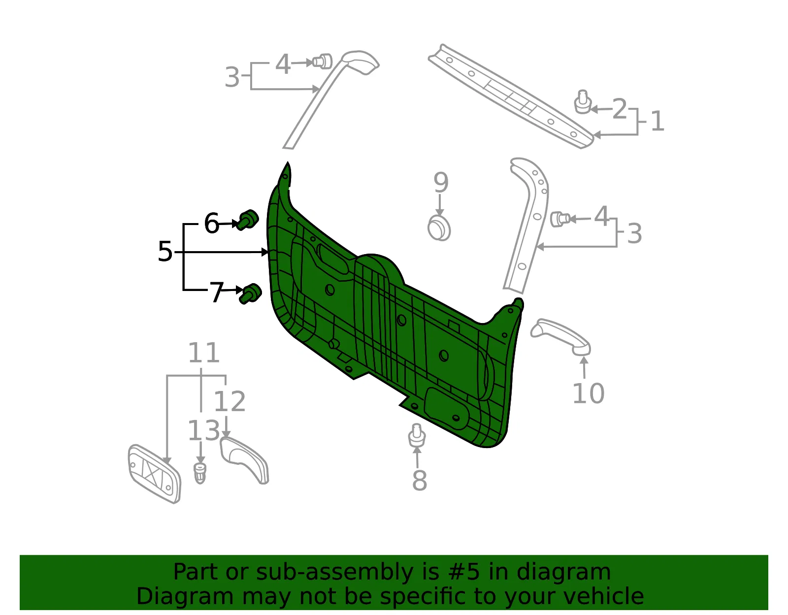 Lower Trim Panel - Kia (81750-4D010KS) - view 2