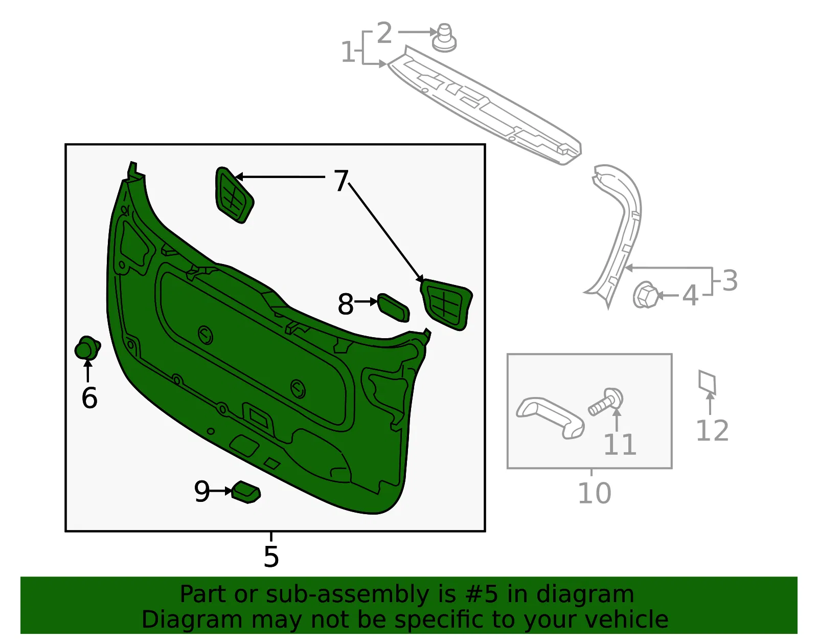 Lower Trim Panel - Kia (81750-A9000DAA) - view 2