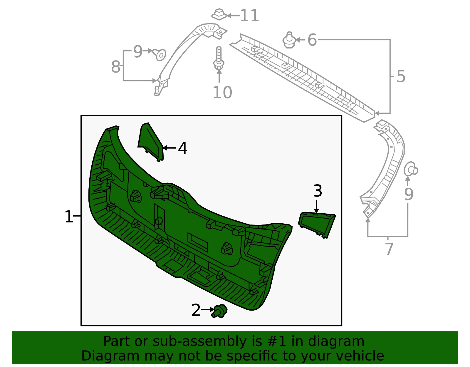 Trim Panel - Kia (81750-G5000WK) - view 2