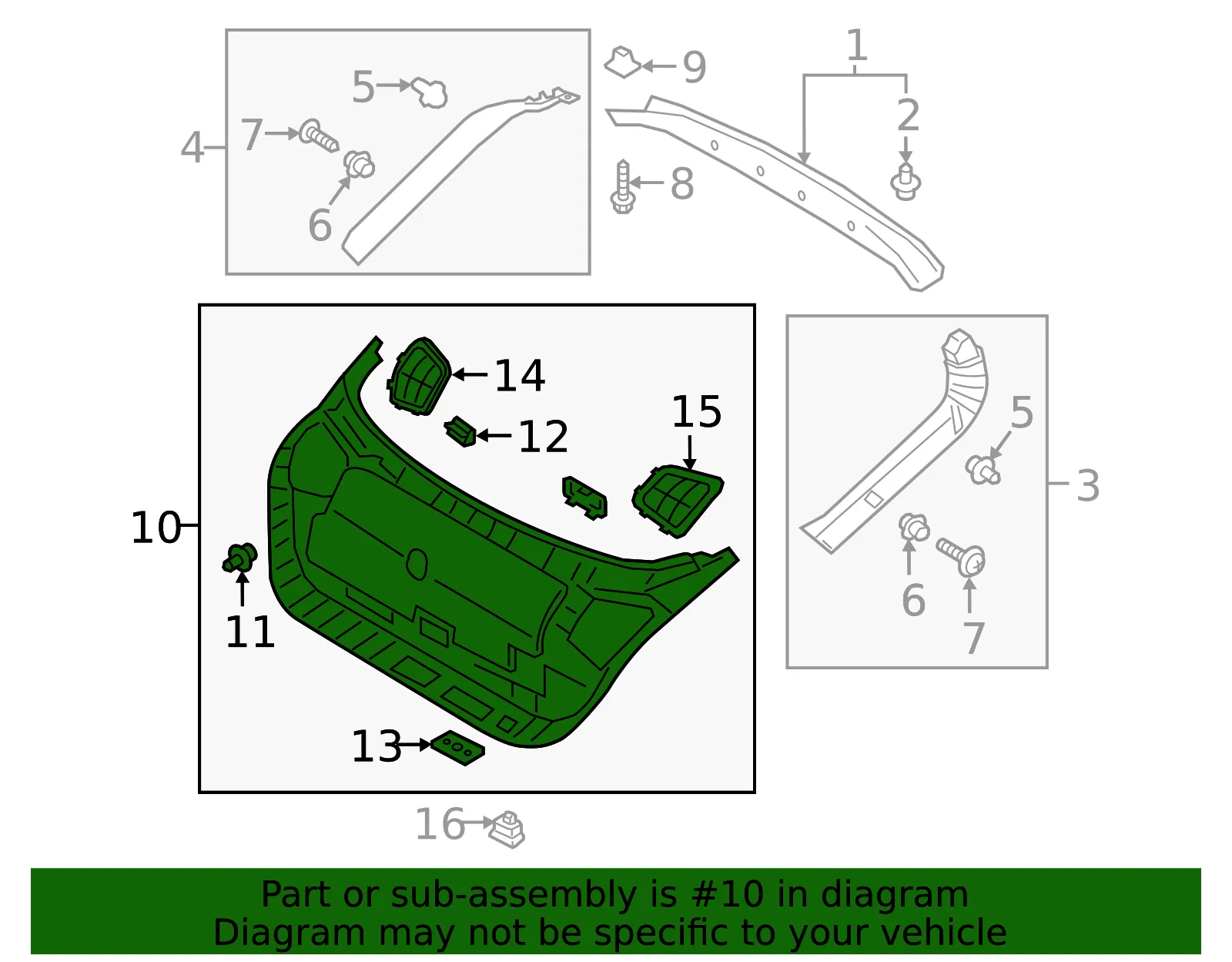 Lower Trim - Kia (81750-J5010WK) - view 2