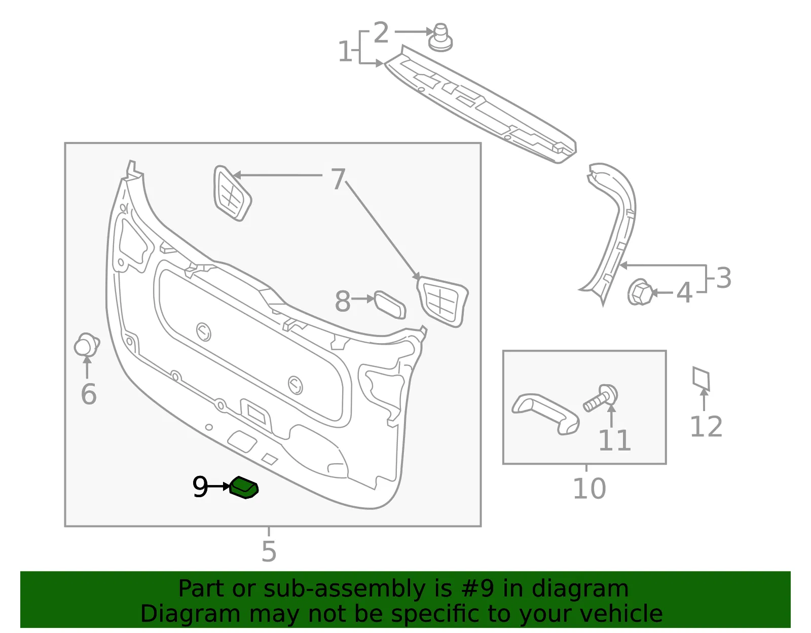 Trim Bezel - Kia (81755-A9000DAA) - view 2
