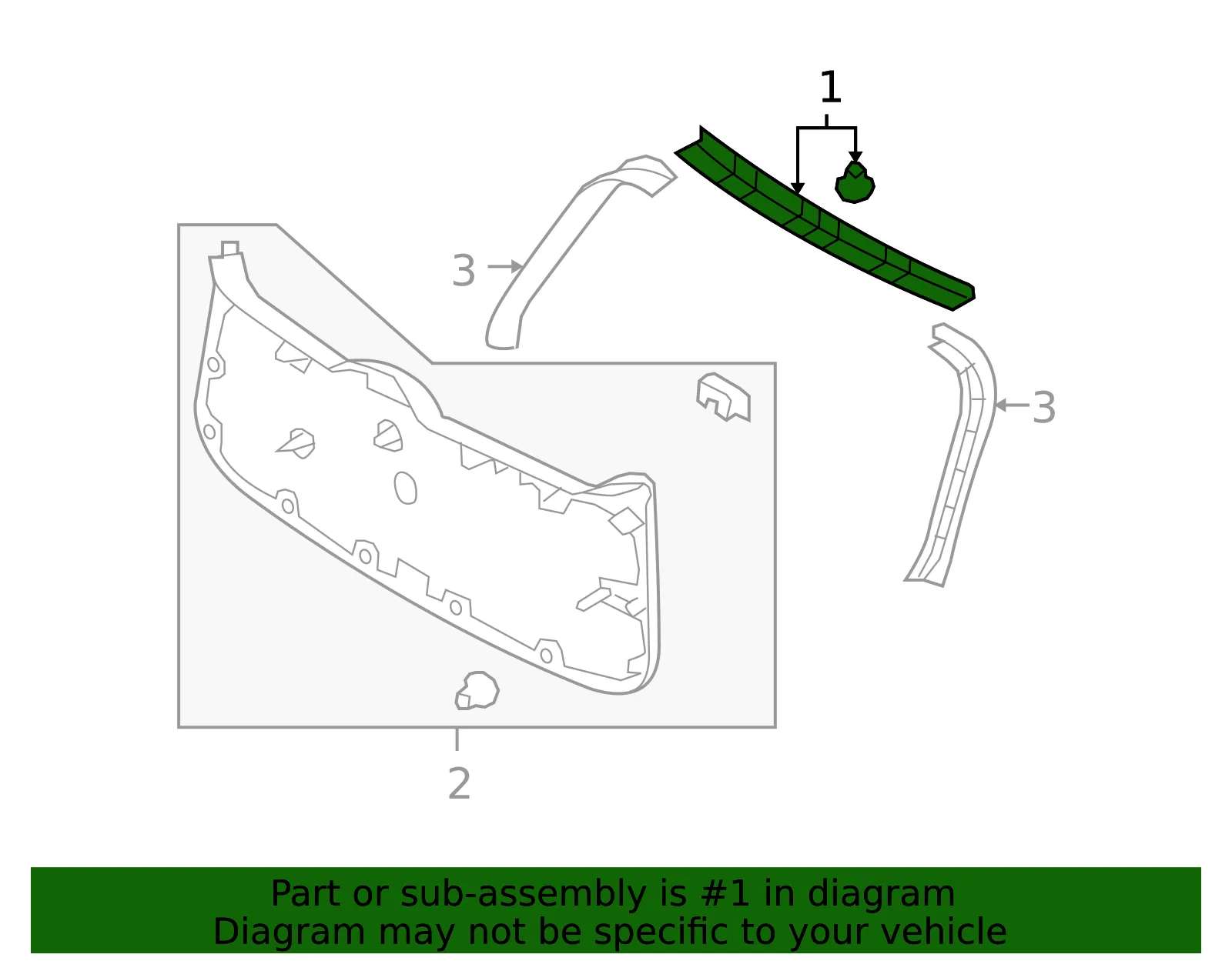Upper Trim Panel - Kia (81760-1D000RU) - view 2