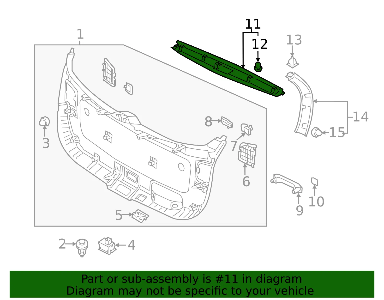 Upper Trim Panel - Kia (81760-2P500H9) - view 2