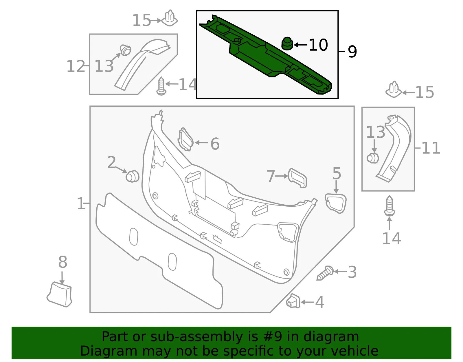 Upper Trim Panel - Kia (81760-3W000WK) - view 2