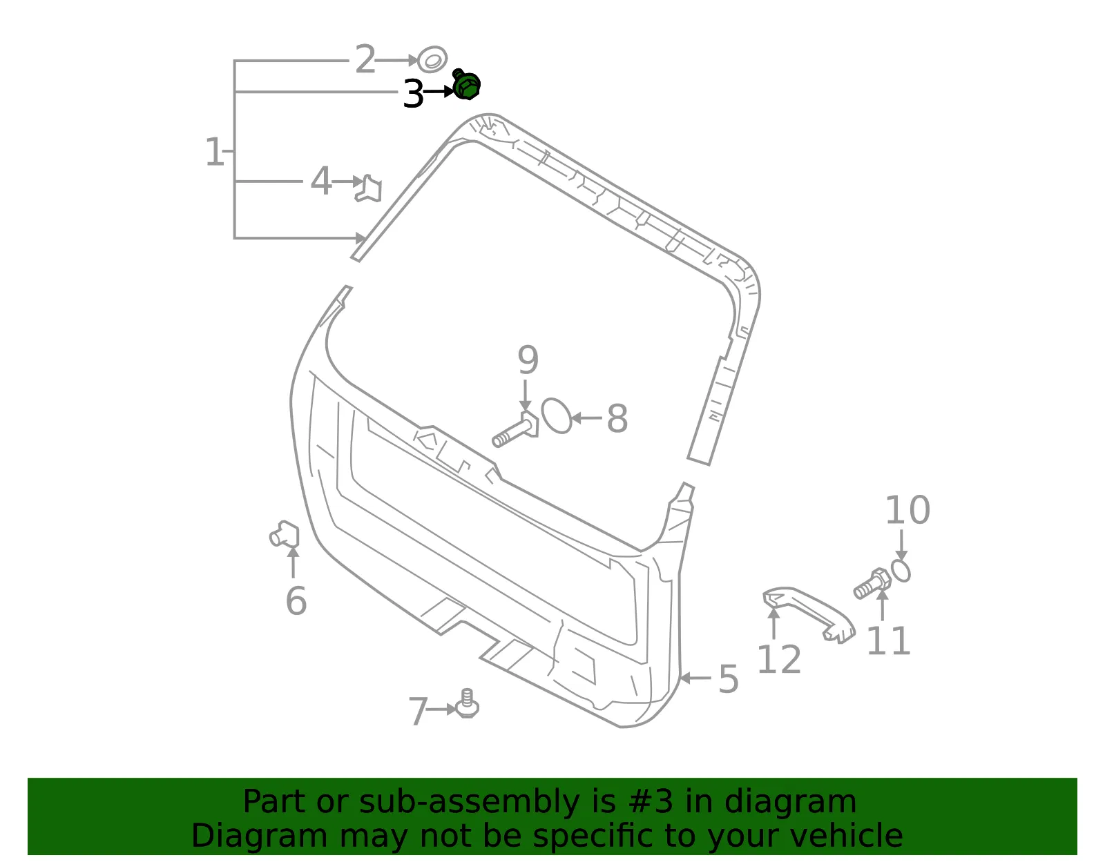Upper Trim Clip - Kia (81789-1F000WK) - view 2