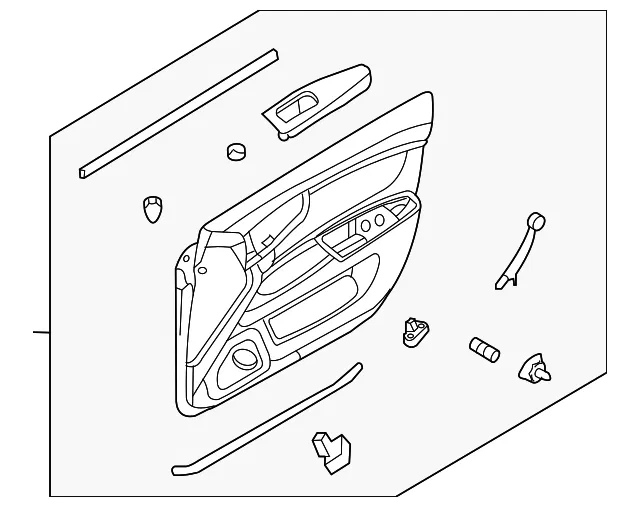 Trim Panel Assembly - Passenger Side (RH) - Kia (82302-2G0704T)