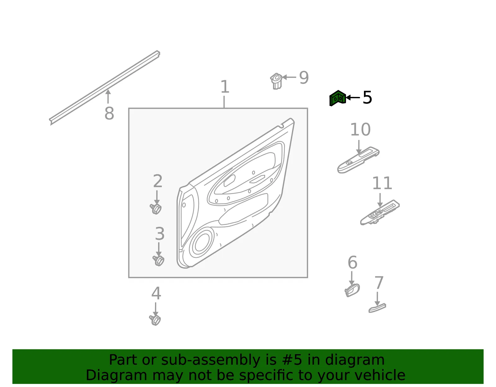 Trim Panel Assembly Bracket - Kia (82317-FD000) - view 2