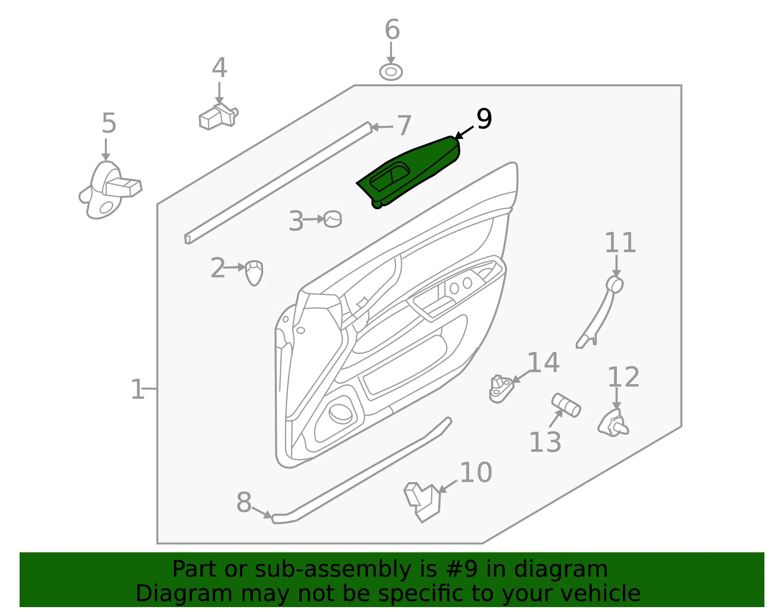 Armrest - Driver's Side (LH) - Kia (82350-2G001S8) - view 2
