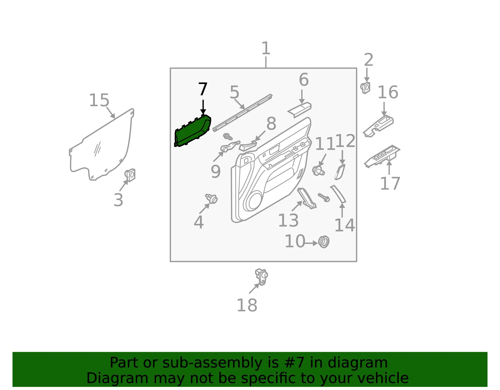 Map Pocket - Passenger Side (RH) - Kia (82380-3E000FC) - view 2