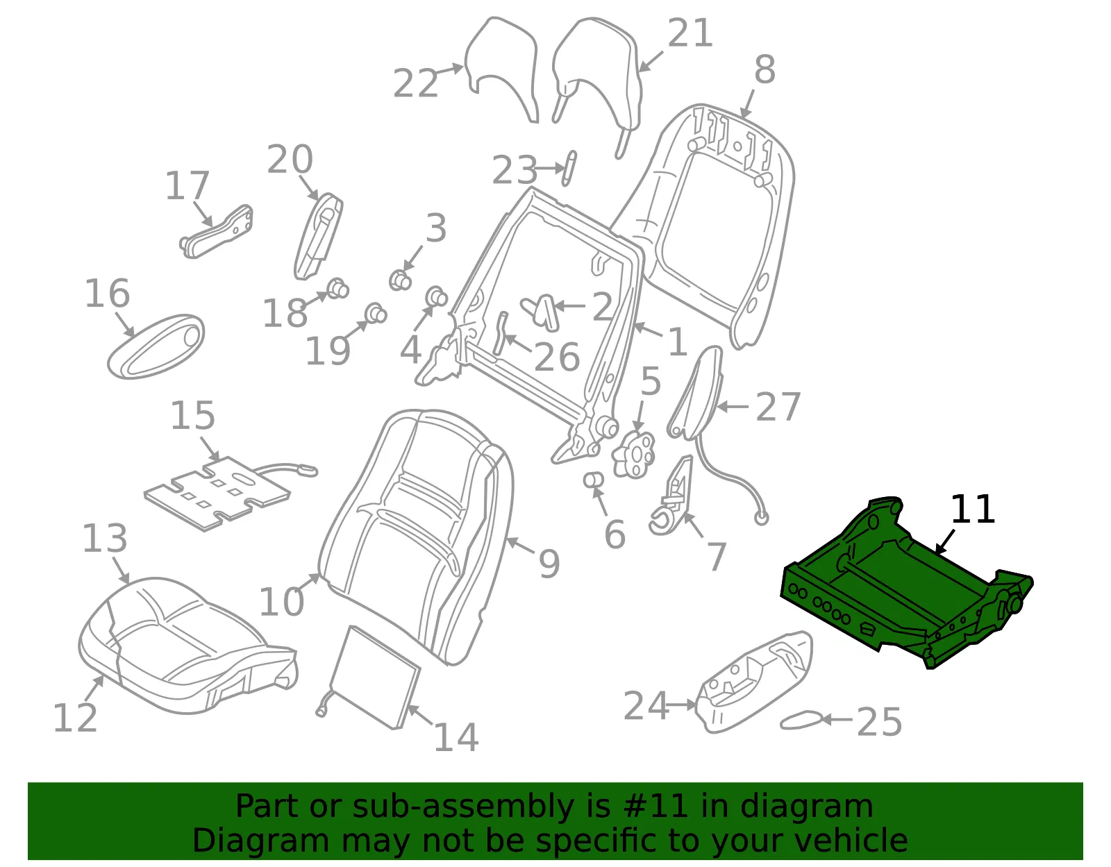 Seat Frame - Volvo (8250422) - view 2