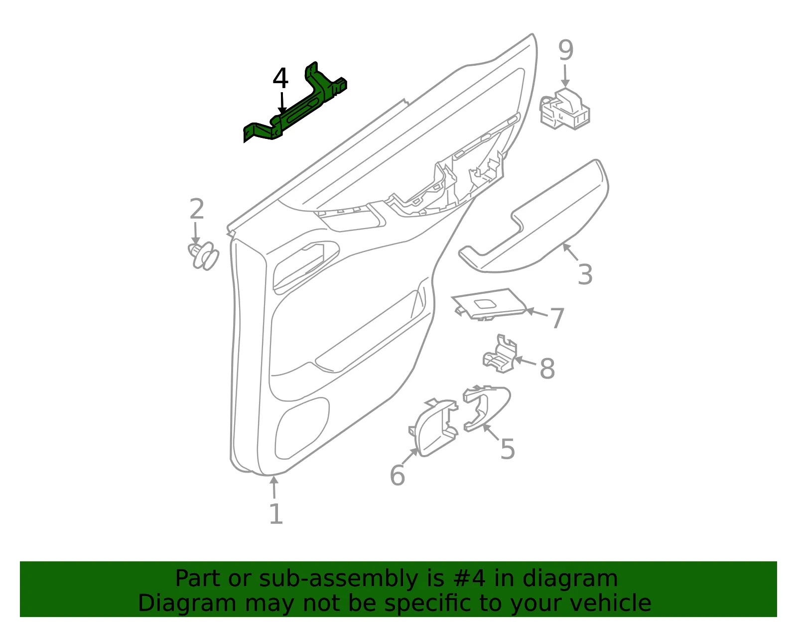 Armrest Bracket - Nissan (82963-EA100) - view 2