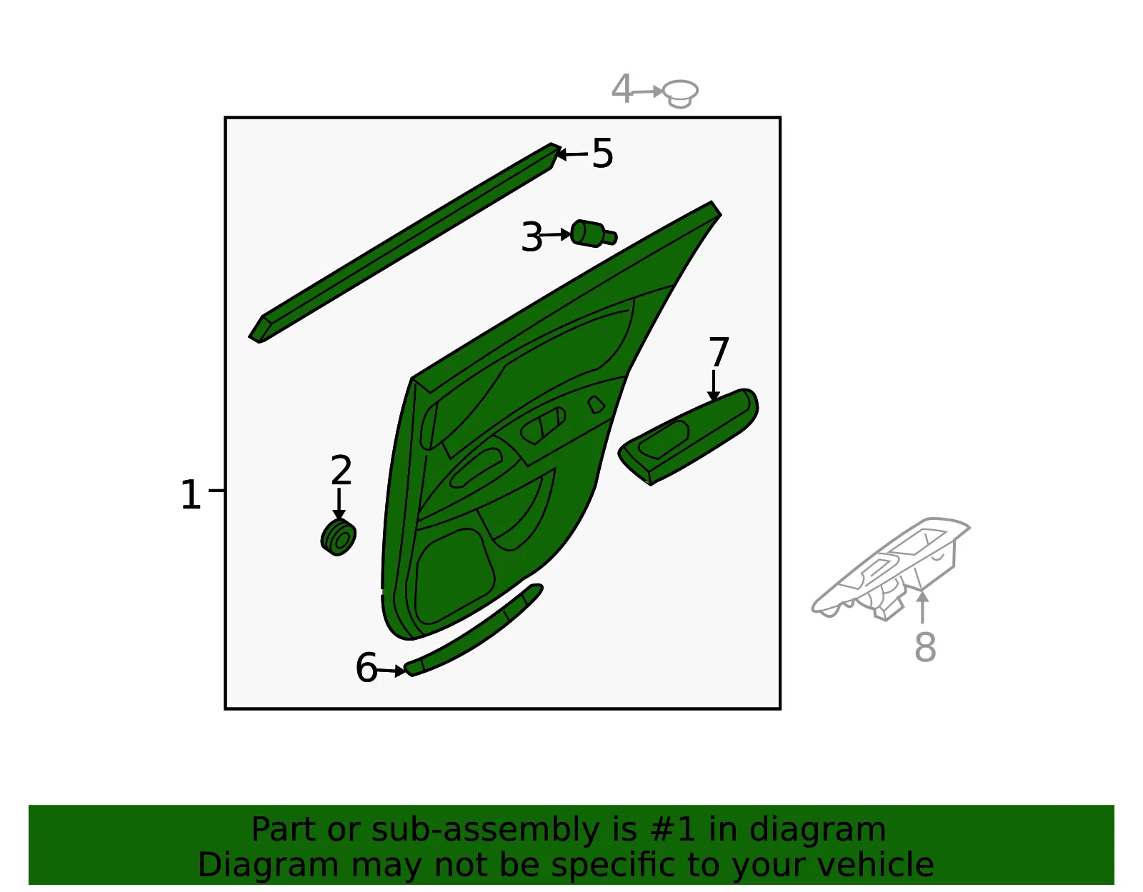 Trim Panel Assembly - Driver's Side (LH) - Kia (83301-2G0906G) - view 2