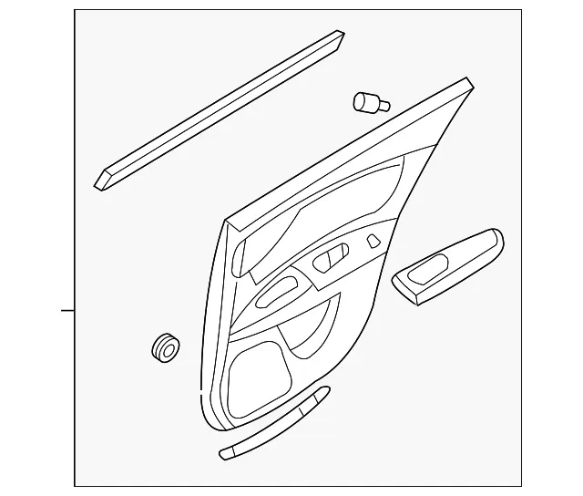 Trim Panel Assembly - Driver's Side (LH) - Kia (83301-2G1104T)
