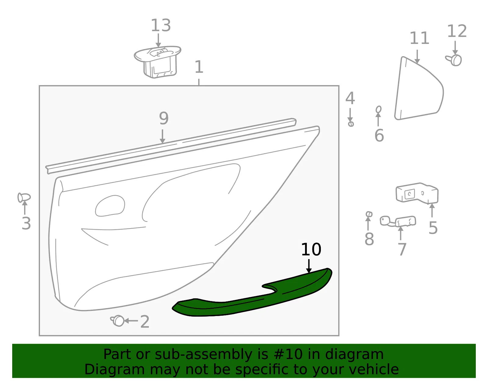 Armrest Cover - Driver's Side (LH) - Kia (83350-38000JA) - view 2
