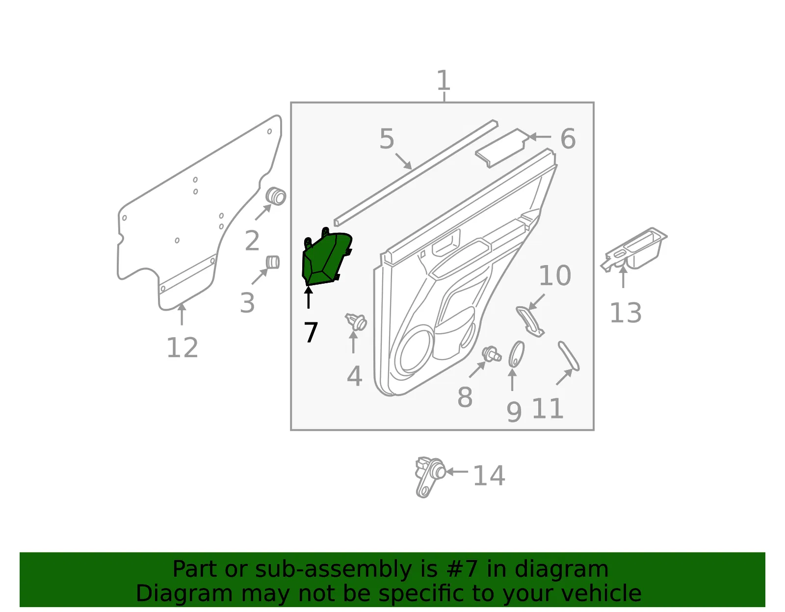 Map Pocket - Driver's Side (LH) - Kia (83370-3E000FC) - view 2