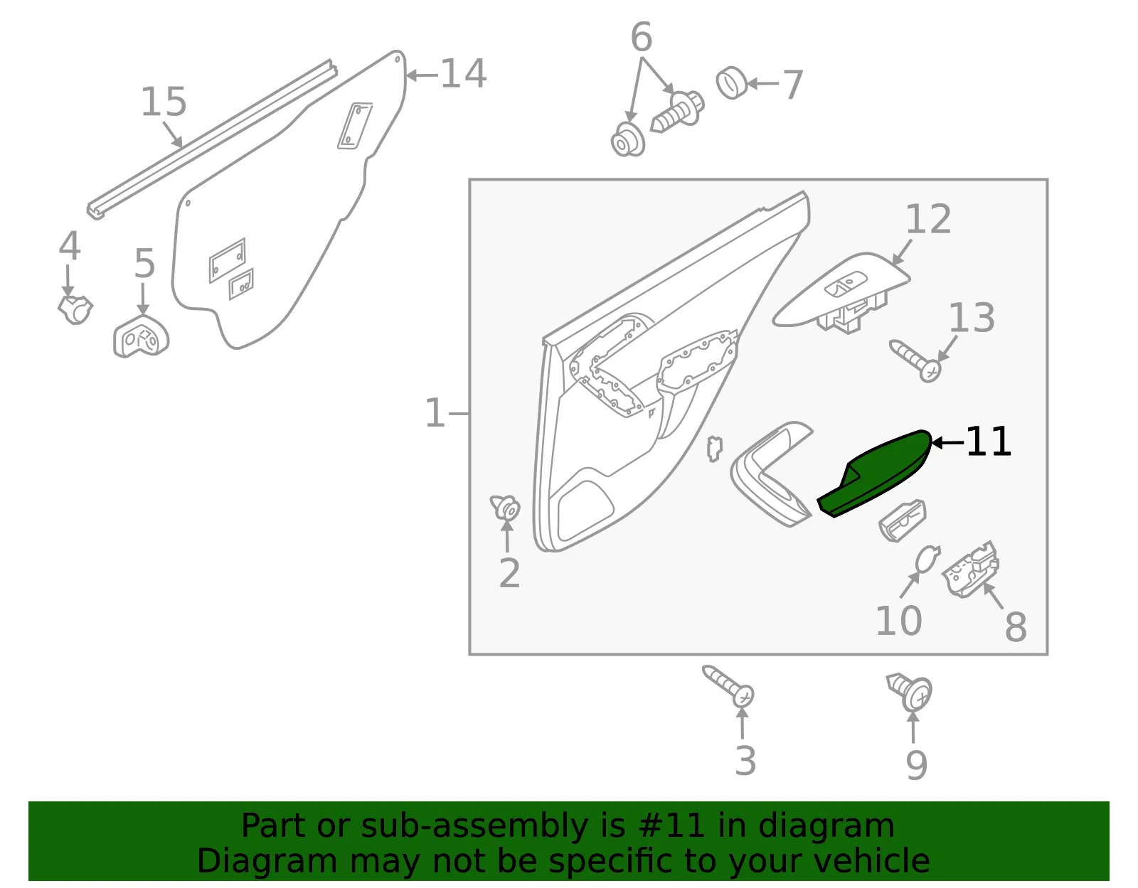 Armrest - Passenger Side (RH) - Kia (83720-1M010WK) - view 2