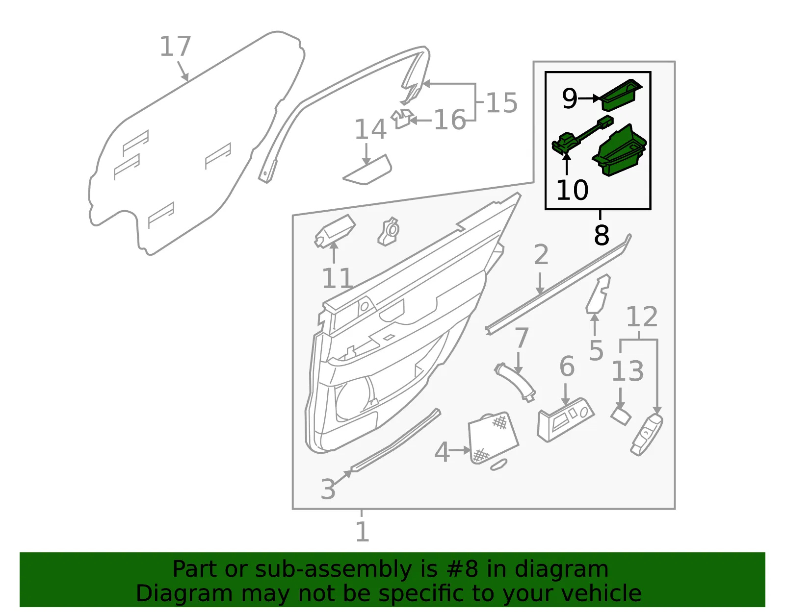 Ashtray Assembly - Driver's Side (LH) - Kia (83750-3F103VA) - view 2