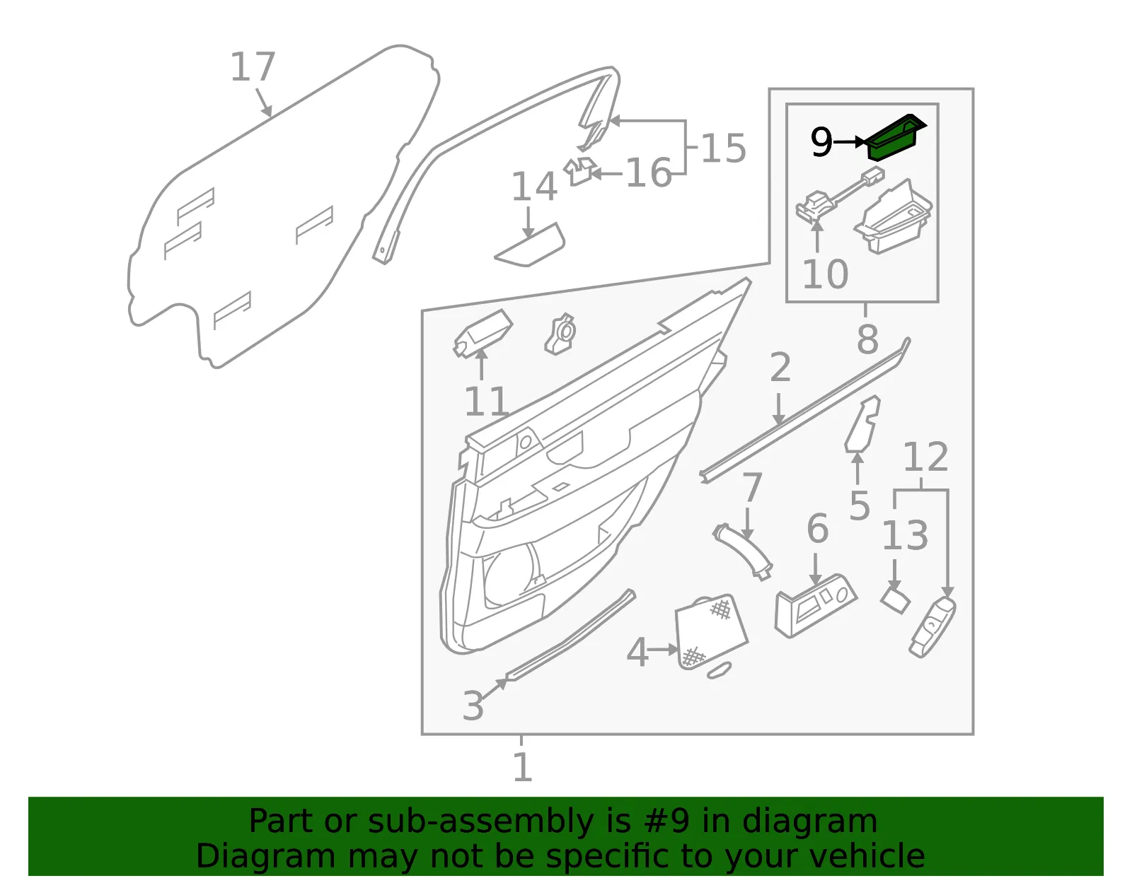 Ashtray - Passenger Side (RH) - Kia (83763-3F003) - view 2