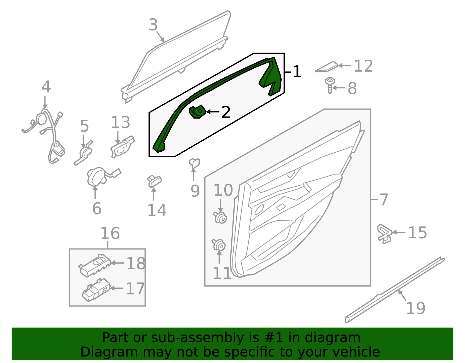 Upper Trim - Passenger Side (RH) - Kia (83920-J6010) - view 2