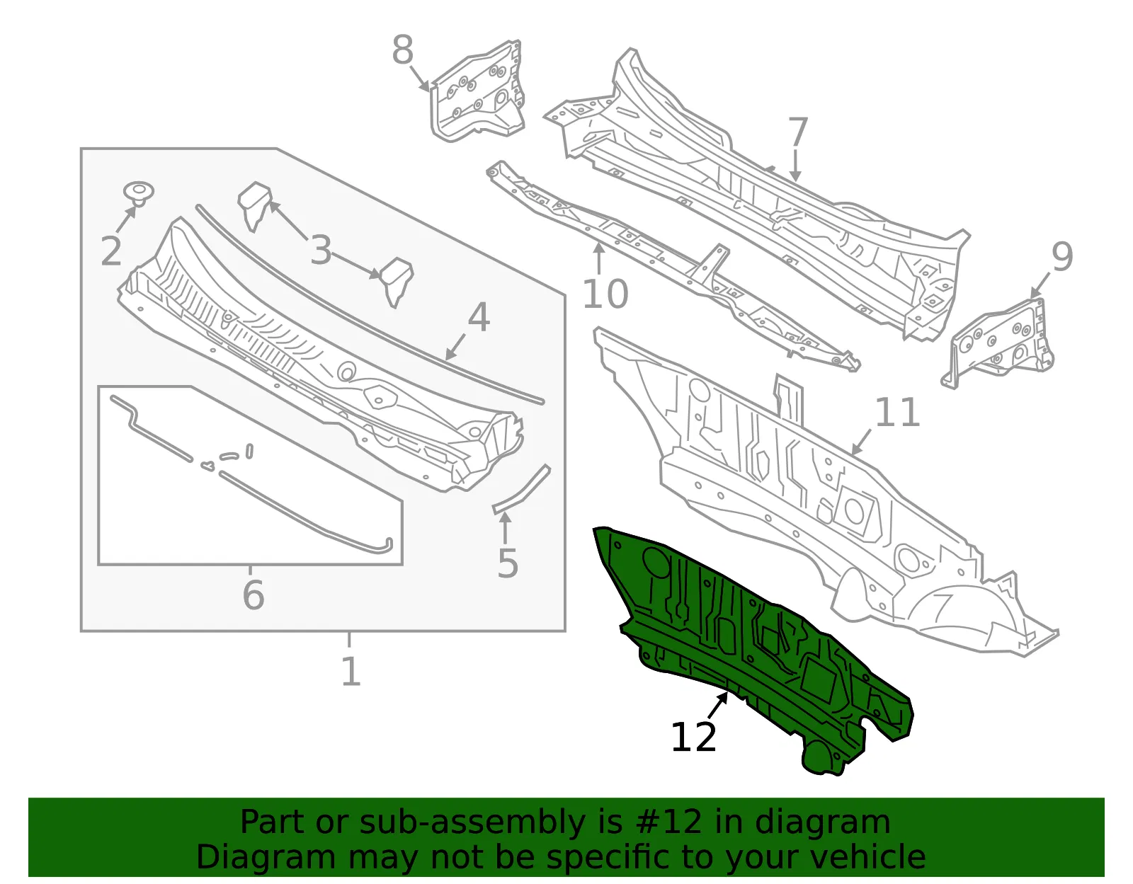 Insulator Dash Panel - Kia (84124-3W060) - view 2