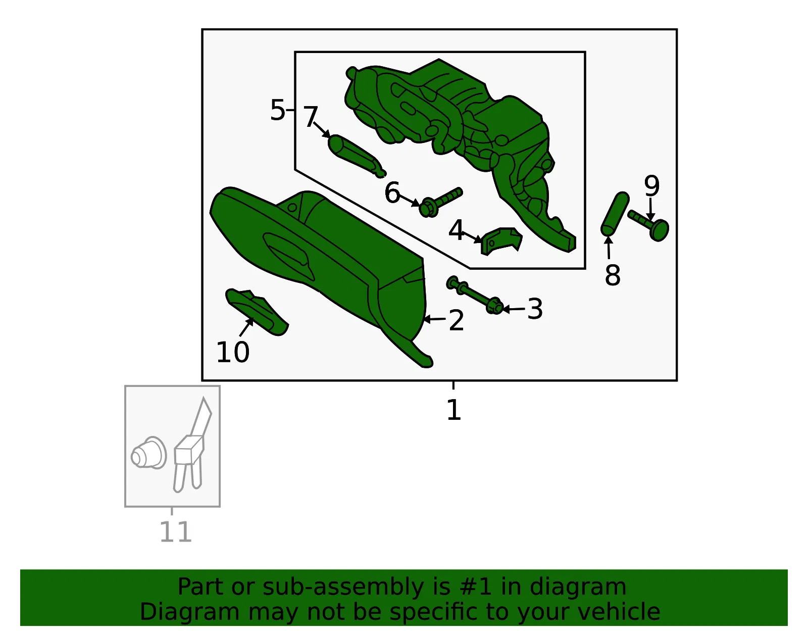 Glove Box Assembly - Kia (84500-4D040CS) - view 2