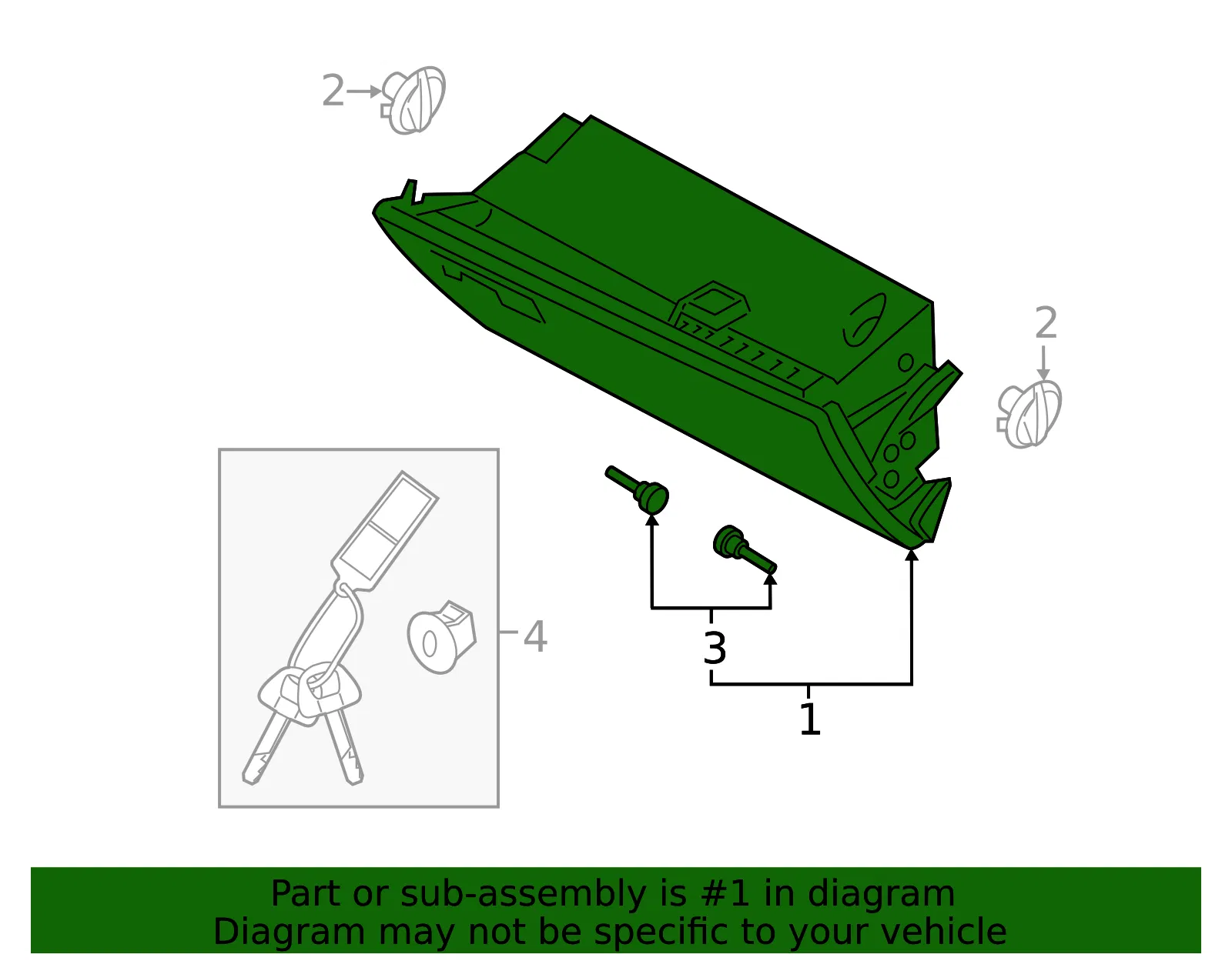 Glove Box - Kia (84501-S9800CTT) - view 2