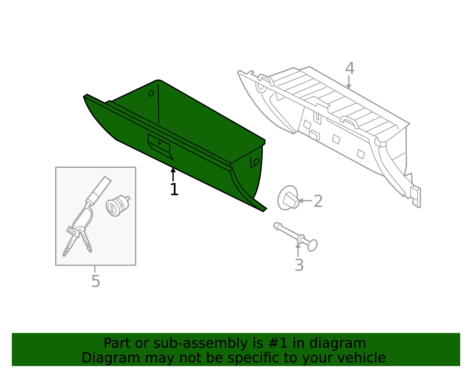 Glove Box - Kia (84510-1U005UP) - view 2