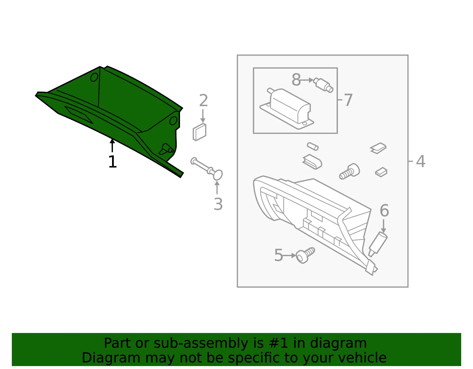 Glove Box - Kia (84510-2T001UP) - view 2