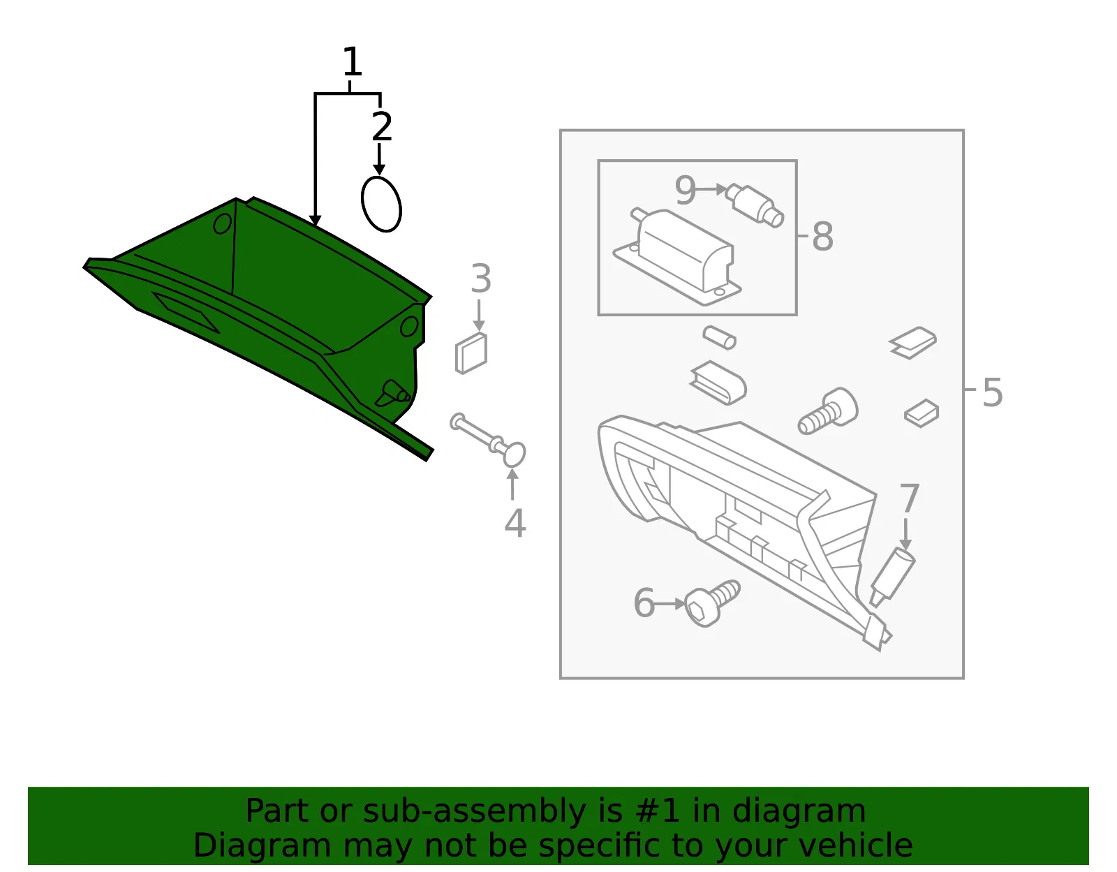 Glove Box - Kia (84510-2T101UP) - view 2