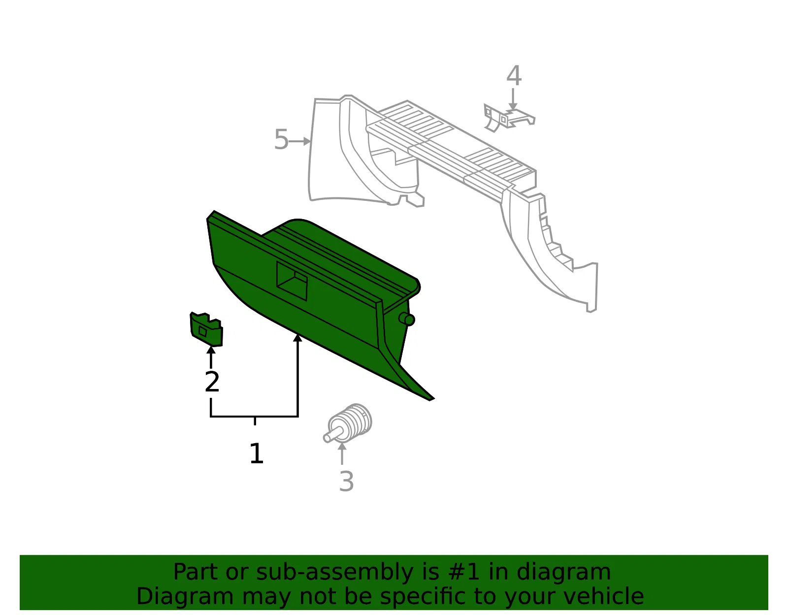 Glove Box - Kia (84510-3E510FCDS) - view 2