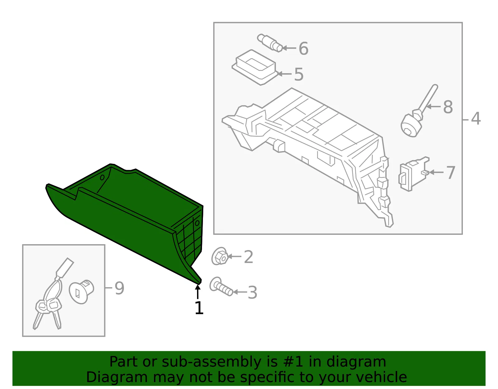 Glove Box - Kia (84510-C6000WK) - view 2