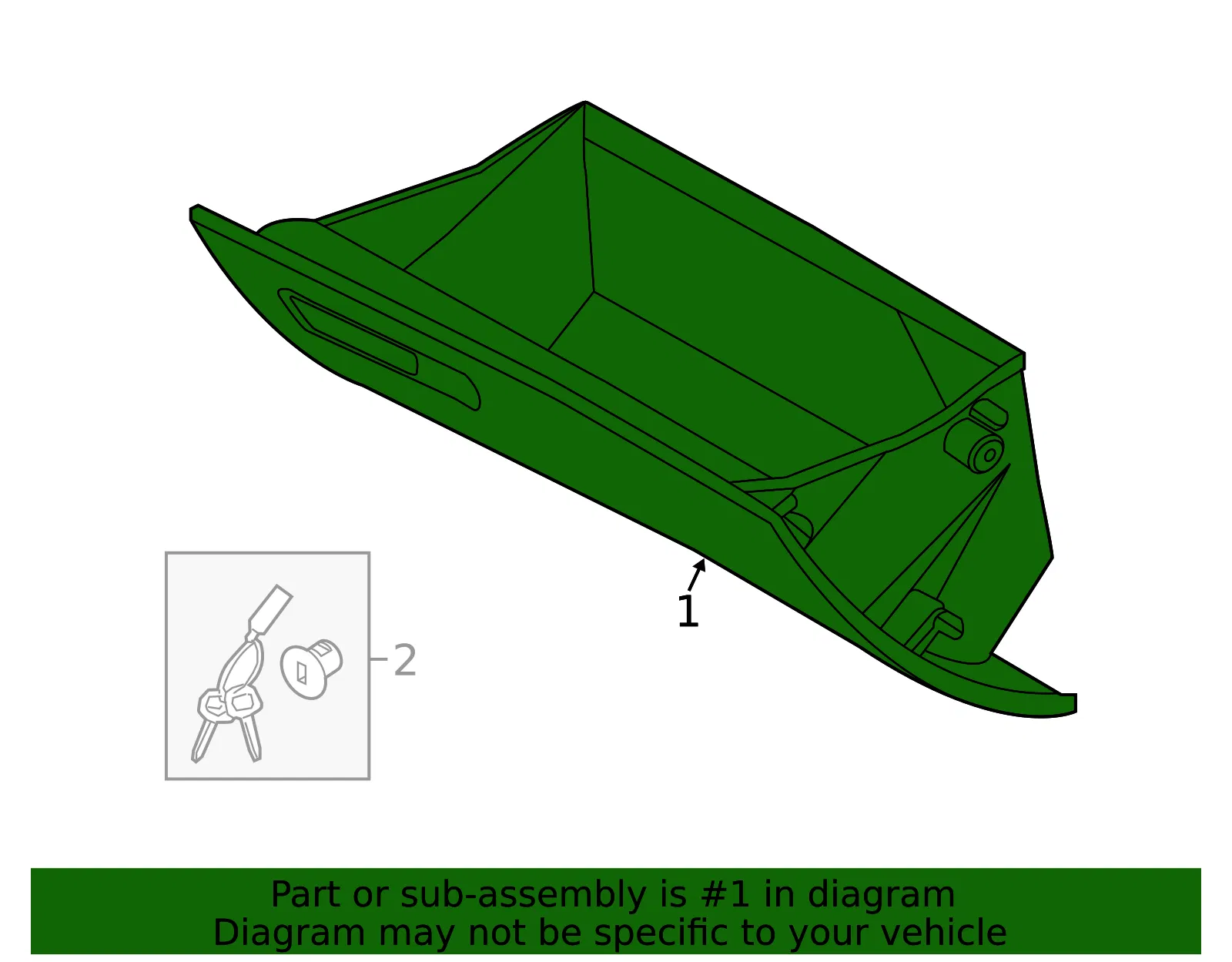Glove Box - Kia (84510-P4100WK) - view 2