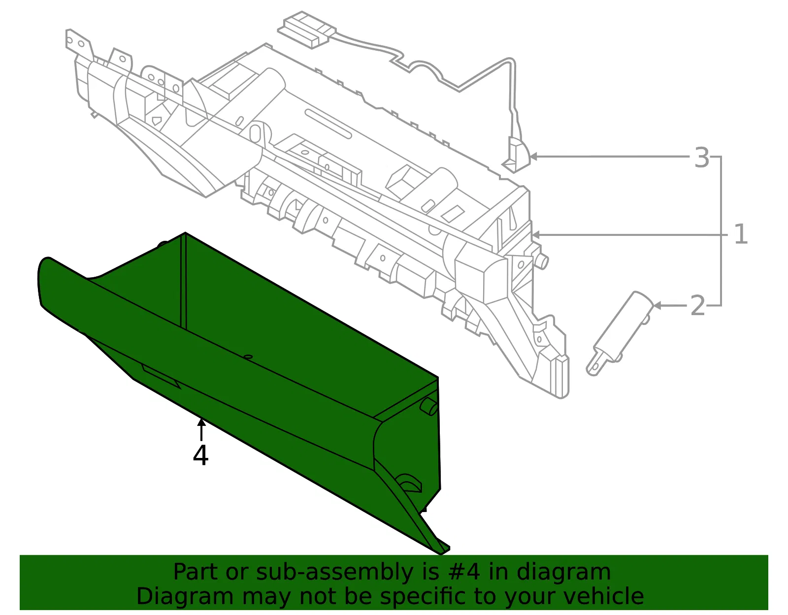 Glove Box - Kia (84510-R0100JY2) - view 2