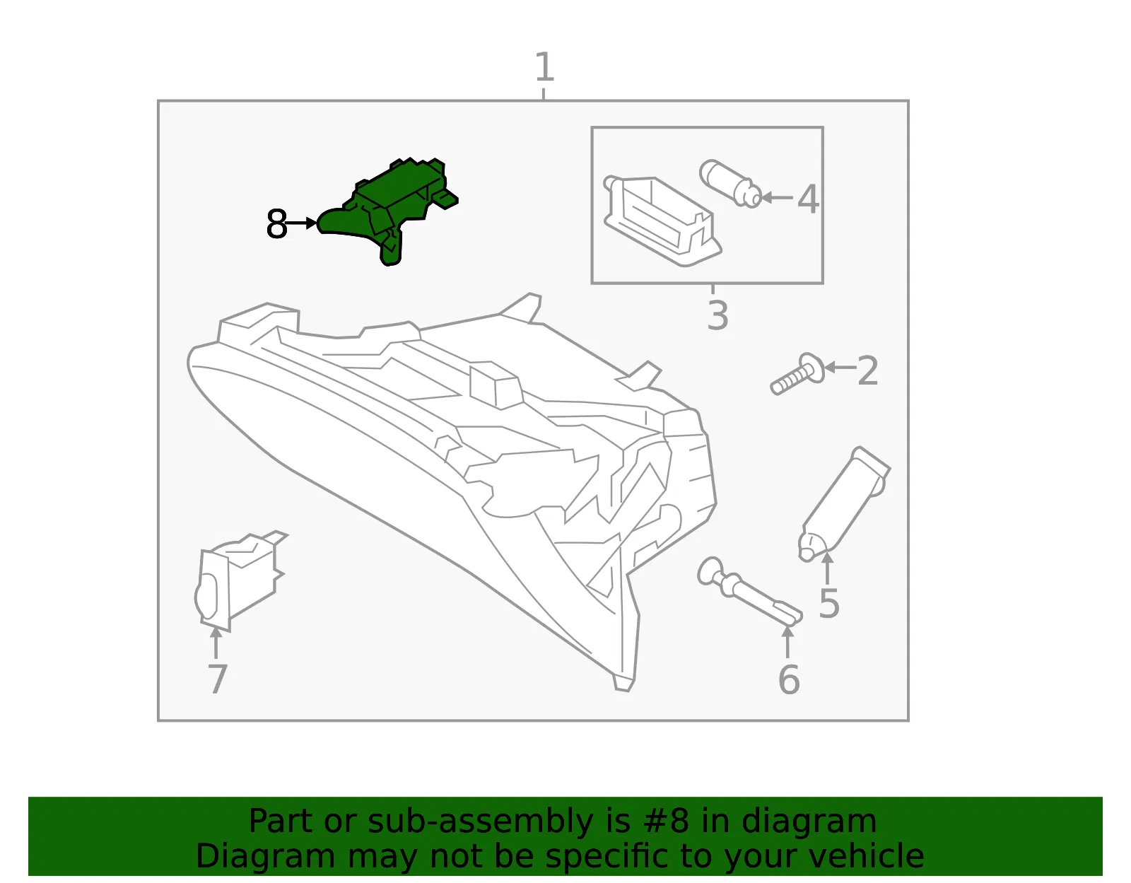 Knob - Kia (84515-B2000BF6) - view 2