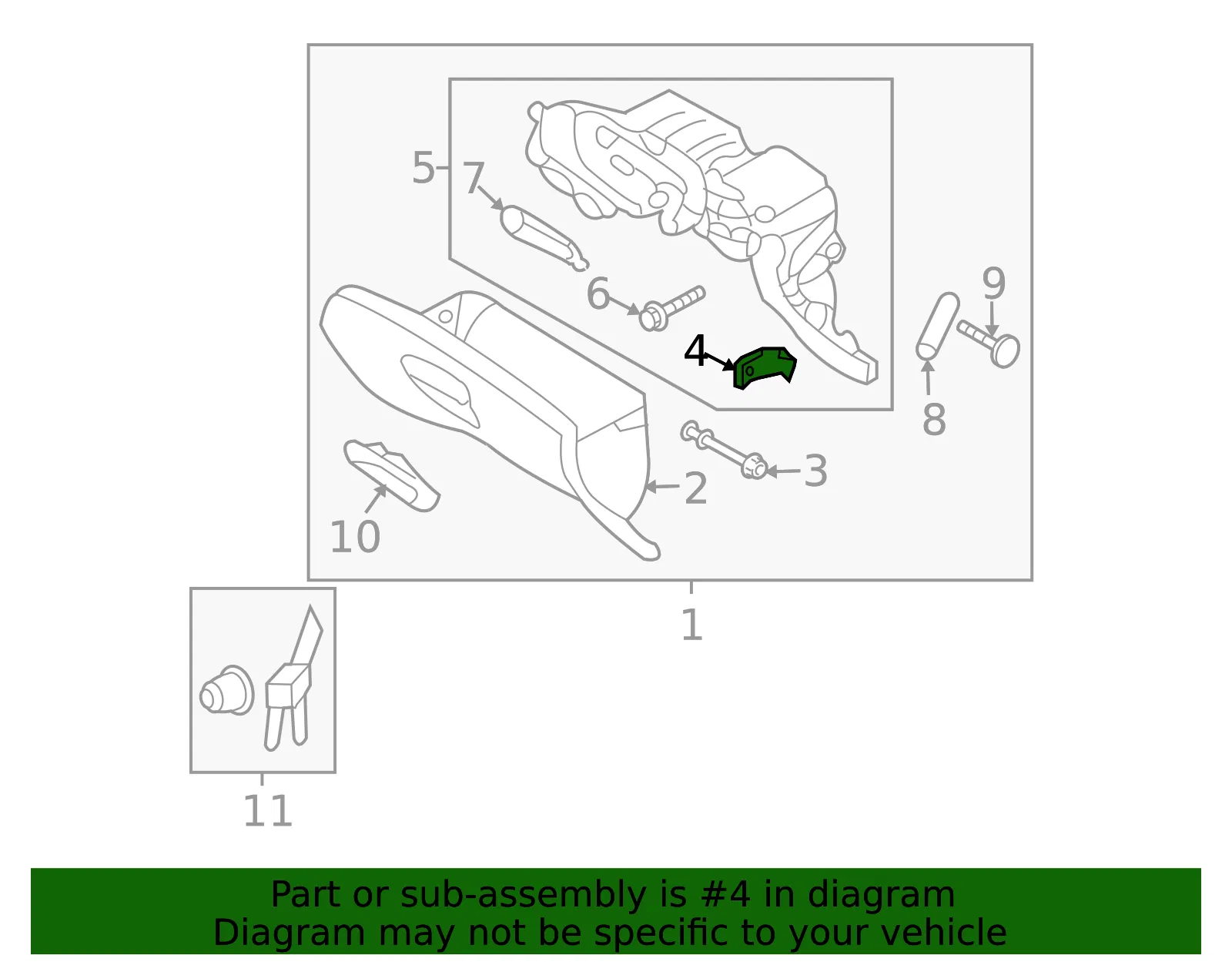 Glove Box Guide - Kia (84535-4D000) - view 2