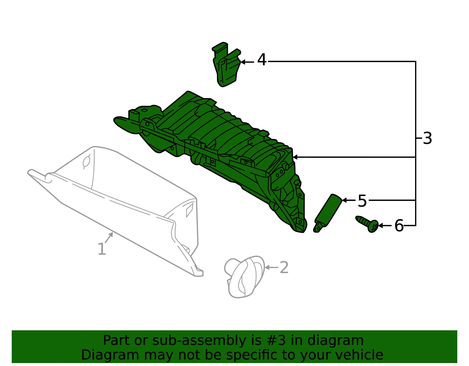 Glove Box Assembly - Kia (84540-G5000DDK) - view 2
